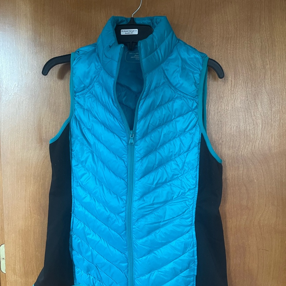 Be Inspired Teal and Black Quilted Vest